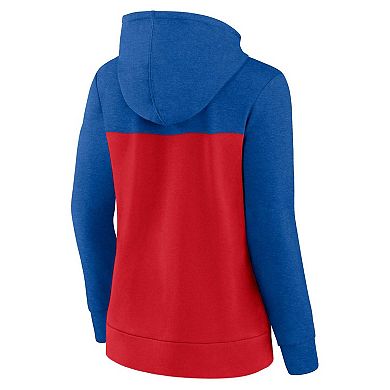 Women's Fanatics Branded Royal/Red Chicago Cubs City Ties Hoodie Full-Zip Sweatshirt