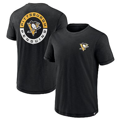 Men's Fanatics Branded Black Pittsburgh Penguins High Stick T-Shirt