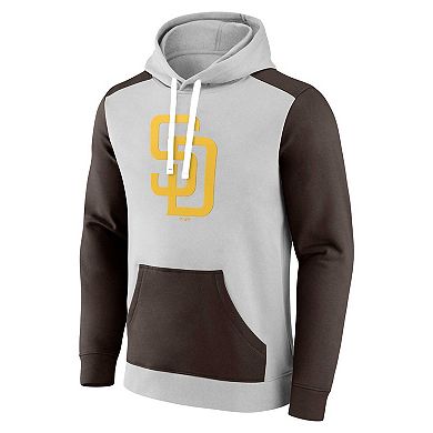 Men's Fanatics Branded Gray/Brown San Diego Padres Arctic Pullover Hoodie