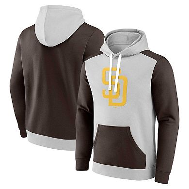 Men's Fanatics Branded Gray/Brown San Diego Padres Arctic Pullover Hoodie