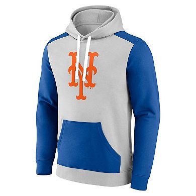 Men's Fanatics Branded Gray/Royal New York Mets Arctic Pullover Hoodie