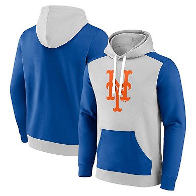 Men's Fanatics Branded Gray/Royal New York Mets Arctic Pullover Hoodie