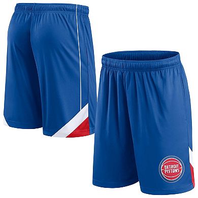 Men's Fanatics Branded Blue Detroit Pistons Slice Shorts