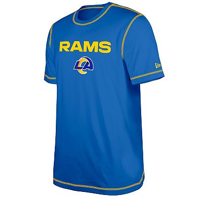 Men's New Era  Royal Los Angeles Rams Third Down Puff Print T-Shirt