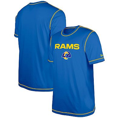 Men's New Era  Royal Los Angeles Rams Third Down Puff Print T-Shirt