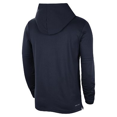 Men's Nike Navy Virginia Cavaliers Player Hoodie Long Sleeve Performance Top