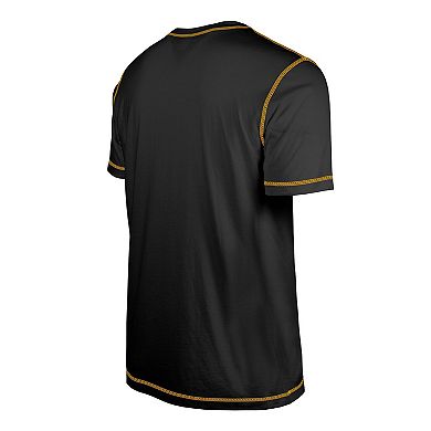 Men's New Era  Black Pittsburgh Steelers Third Down Puff Print T-Shirt