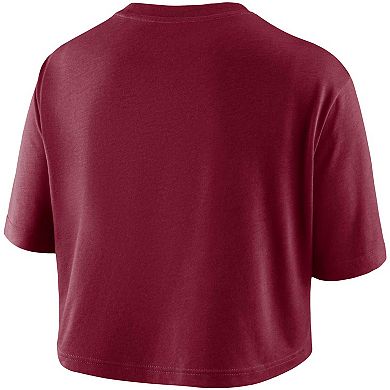 Women's Nike Crimson Alabama Crimson Tide Wordmark Cropped T-Shirt