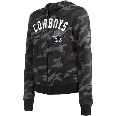 Women's New Era  Black Dallas Cowboys Camo Full-Zip Hoodie