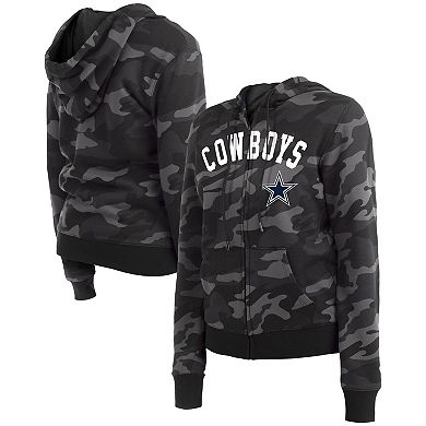 Women's New Era  Black Dallas Cowboys Camo Full-Zip Hoodie