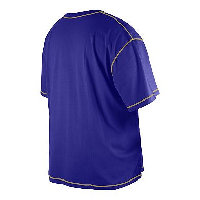 Men's New Era  Purple Minnesota Vikings Third Down Big & Tall Puff Print T-Shirt