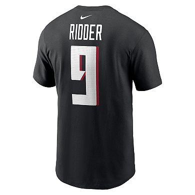 Men's Nike Desmond Ridder  Black Atlanta Falcons  Player Name & Number T-Shirt