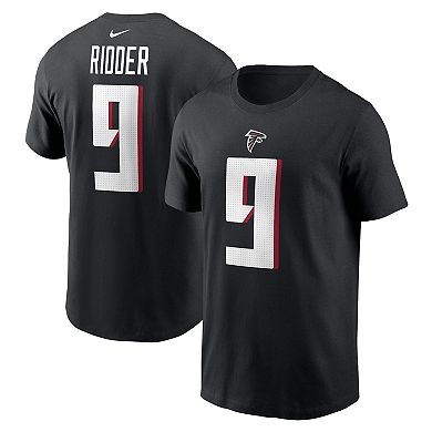 Men's Nike Desmond Ridder  Black Atlanta Falcons  Player Name & Number T-Shirt