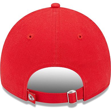 Women's New Era Red Kansas City Chiefs Leaves 9TWENTY Adjustable Hat