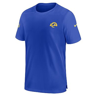 Men's Nike  Royal Los Angeles Rams Sideline Coach Performance T-Shirt