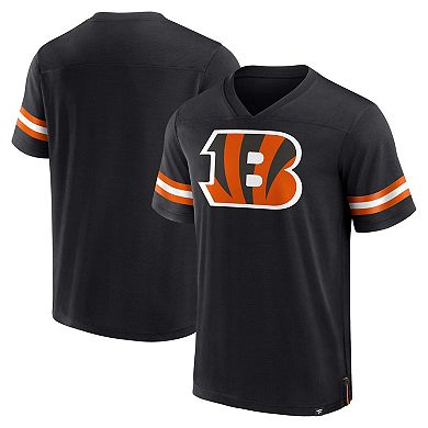 Men's Fanatics Branded  Black Cincinnati Bengals Jersey Tackle V-Neck T-Shirt