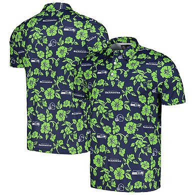 Men's Reyn Spooner Navy Seattle Seahawks Pua Performance Polo