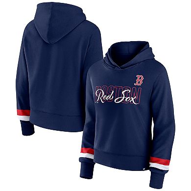 Women's Fanatics Branded  Navy Boston Red Sox Over Under Pullover Hoodie
