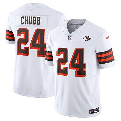 Men's Nike Nick Chubb White Cleveland Browns Vapor F.U.S.E. Limited Jersey