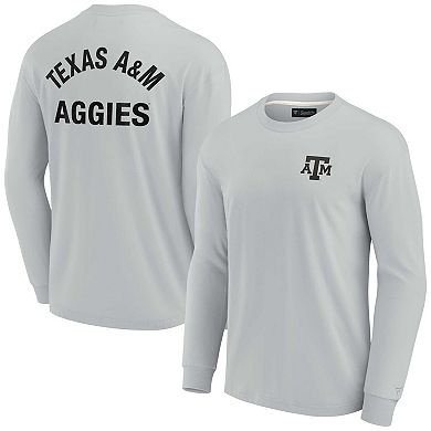 Unisex Fanatics Signature Gray Texas A&M Aggies Super Soft Long Sleeve T-Shirt
