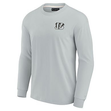 Unisex Fanatics Signature Gray Cincinnati Bengals Super Soft Long Sleeve T-Shirt
