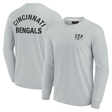 Unisex Fanatics Signature Gray Cincinnati Bengals Super Soft Long Sleeve T-Shirt
