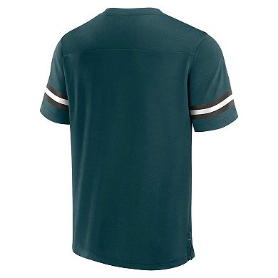 Men's Fanatics Branded  Midnight Green Philadelphia Eagles Jersey Tackle V-Neck T-Shirt