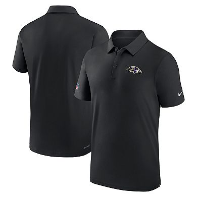 Men's Nike Black Baltimore Ravens Sideline Coaches Dri-FIT® Polo