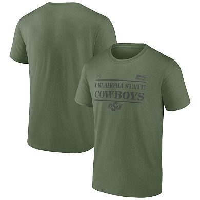 Men's Fanatics Branded Olive Oklahoma State Cowboys OHT Military Appreciation Stencil T-Shirt