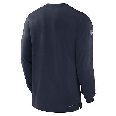 Men's Nike Navy Chicago Bears 2023 Sideline Performance Long Sleeve T-Shirt