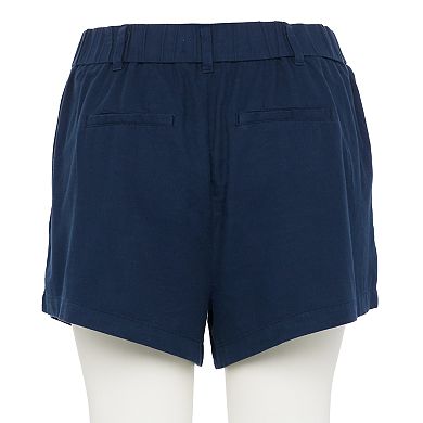 Plus Size LC Lauren Conrad High Rise Pleat Front Shorts