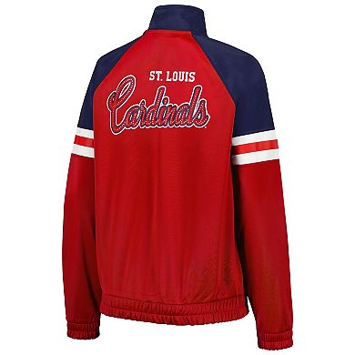 Women's G-III 4Her by Carl Banks Red St. Louis Cardinals First Place Raglan Full-Zip Track Jacket