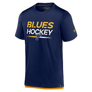 Men's Fanatics Branded  Navy St. Louis Blues Authentic Pro Tech T-Shirt