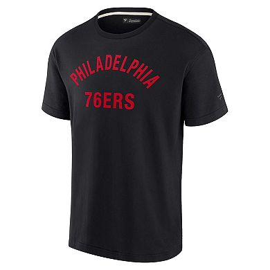 Unisex Fanatics Signature Black Philadelphia 76ers Super Soft T-Shirt