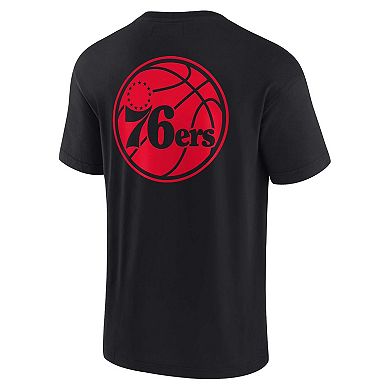 Unisex Fanatics Signature Black Philadelphia 76ers Super Soft T-Shirt