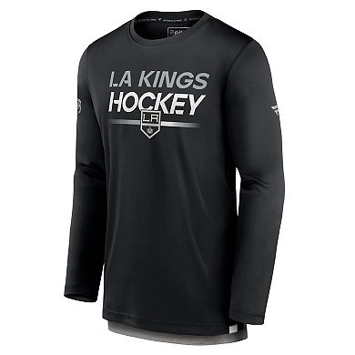 Men's Fanatics Branded  Black Los Angeles Kings Authentic Pro Long Sleeve T-Shirt
