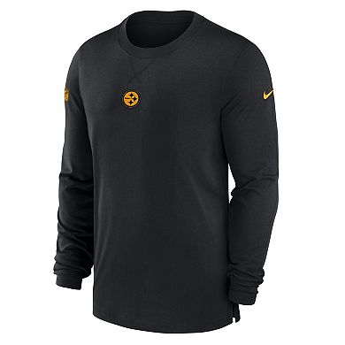 Men's Nike Black Pittsburgh Steelers 2023 Sideline Performance Long Sleeve T-Shirt