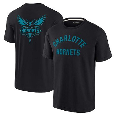 Unisex Fanatics Signature Black Charlotte Hornets Super Soft T-Shirt