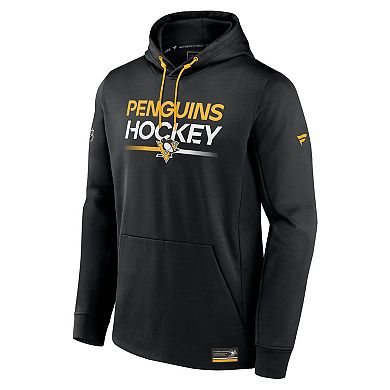 Men's Fanatics Branded  Black Pittsburgh Penguins Authentic Pro Pullover Hoodie