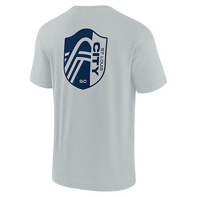 Men's Fanatics Signature  Gray St. Louis City SC Oversized Logo T-Shirt