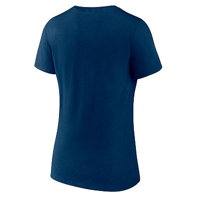 Women's Fanatics Branded  Deep Sea Blue Seattle Kraken Authentic Pro V-Neck T-Shirt