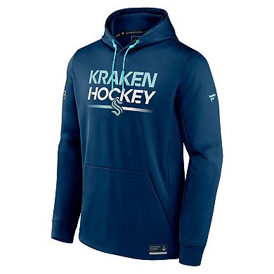 Men's Fanatics Branded  Deep Sea Blue Seattle Kraken Authentic Pro Pullover Hoodie