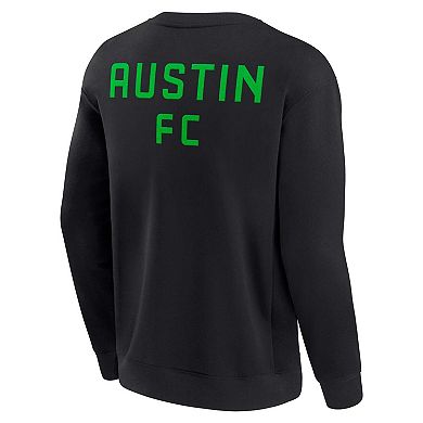 Unisex Fanatics Signature Black Austin FC Super Soft Fleece Crew Sweatshirt