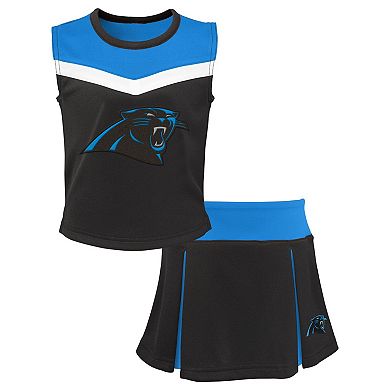 Girls Youth Black Carolina Panthers Spirit Two-Piece Cheerleader Set