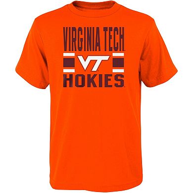 Preschool Maroon/Orange Virginia Tech Hokies Fan Wave Short & Long Sleeve T-Shirt Combo Pack