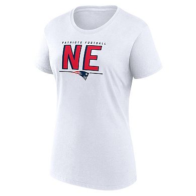 Women's Fanatics Branded Navy/White New England Patriots Two-Pack Combo Cheerleader T-Shirt Set