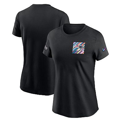 Women's Nike  Black New England Patriots 2023 NFL Crucial Catch Sideline Tri-Blend T-Shirt