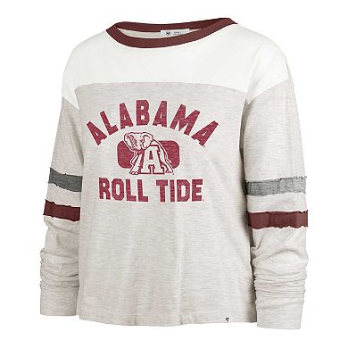 Women's '47 Oatmeal Alabama Crimson Tide All Class Lena Long Sleeve T-Shirt