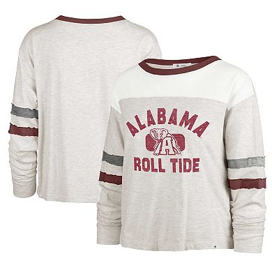 Women's '47 Oatmeal Alabama Crimson Tide All Class Lena Long Sleeve T-Shirt