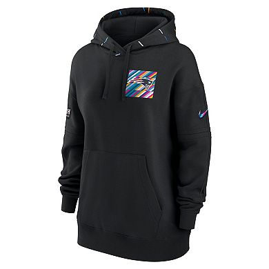 Women's Nike  Black New England Patriots 2023 NFL Crucial Catch Club Pullover Hoodie